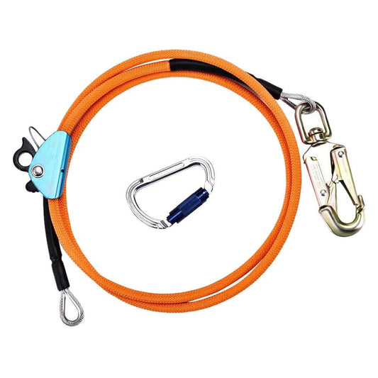 1/2 Inch X 8 Inch Steel Wire Core Flip Line Kit Climbing Positioning Rope for Arborists Climbers Tree Climbers
