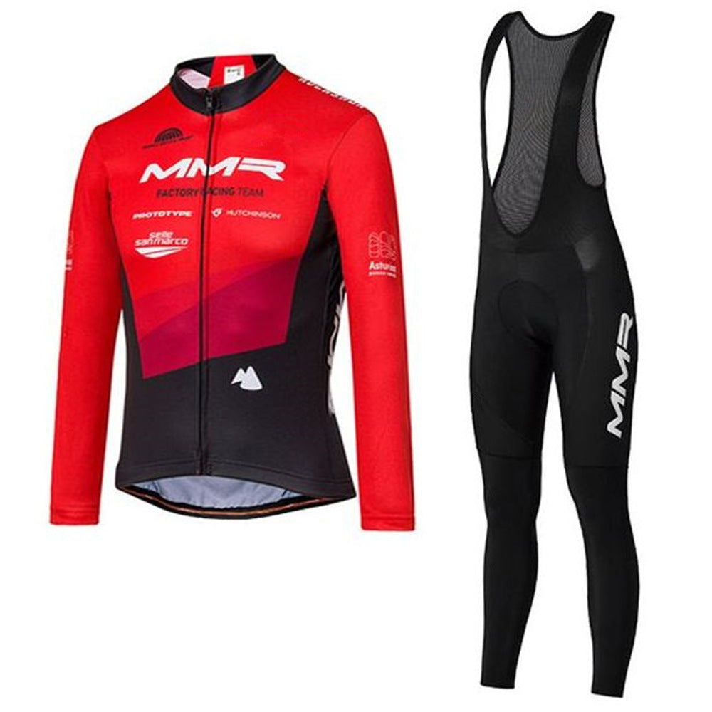 Winter Fleece Long Sleeve Cycling Suit - Blue Force Sports