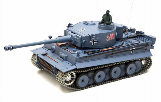 2.4Ghz Radio Remote Control 1/16 German Tiger I Airsoft Battle Tank w/Sound & Smoke (Upgrade Version w/ Metal Gear & Tracks) RC RTR