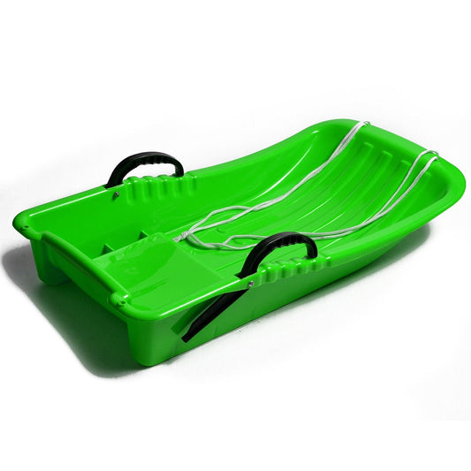 26in Winter Snow Sled Toboggan Pulling Boat Seat Sled Kids Adult Outdoor Skiing