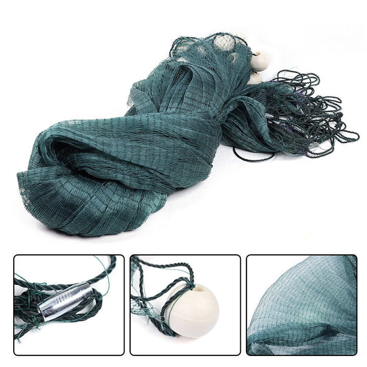 10x65ft Fishing Net Pull Net Nylon Clear Pond Fish Beach Seine Drag Bait Minnows