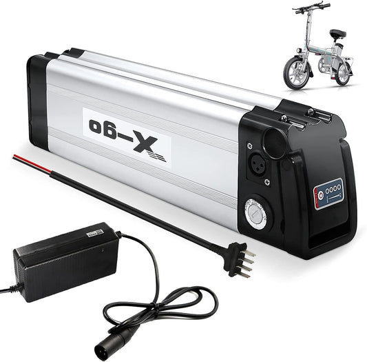 X-go 24V Ebike Battery 10AH - Electric Bicycle Bike Replacement Battery 10AH Lithium Ion for 350W 250W Electric Bicycle Motor(24V10AH 4 Pin Discharge Port)