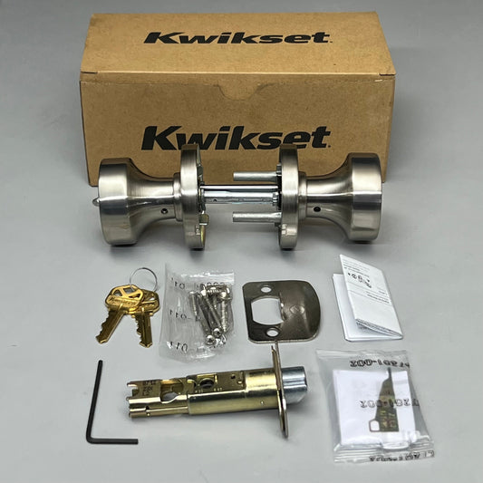 ZA@ KWIKSET Locks And Door Hardware Handle Set Model: 740PSK RDT 15 SMT RCAL RCS Nickle