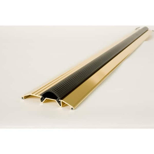 3' x 3-3/4" x 3/4" Aluminum Door Threshold Built-in Vinyl Strip