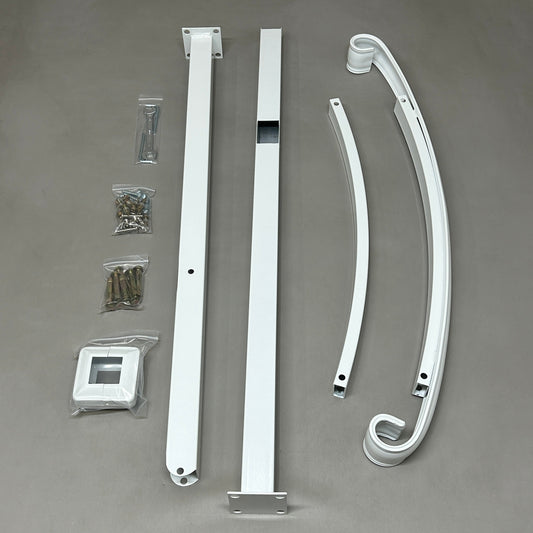 VEVOR Handrails for Outdoor Steps White Wrought Iron Handrail 41.7" x 38.2" (New)
