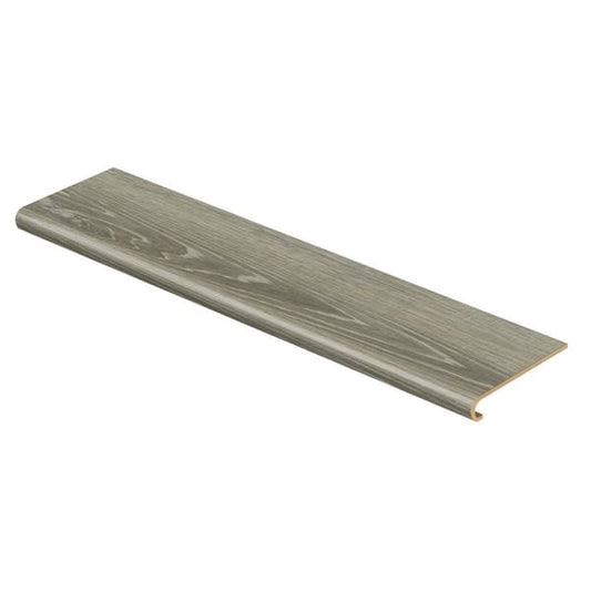 47" Pre-Attached Vinyl Stair Tread Cover, Oak/Gray