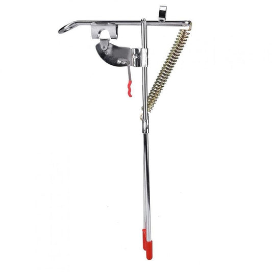 TOPINCN Portable Fishing Rod Bracket Practical Dual Spring Fishing Pole Metal Holder Stand Accessory,Fishing Rod Bracket