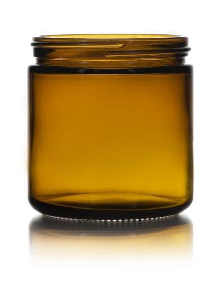16 oz Amber Glass Jar (Cap NOT Included)